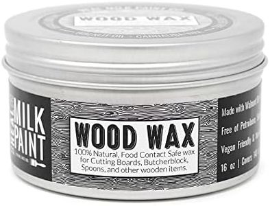 Real Milk Paint, Wood Wax for Wood Finishing, Unfinished Wood Furniture, Cutting Boards, Butcher Blocks, Food Grade, Vegan, 16 oz