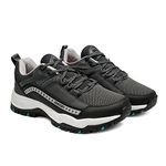 ASIAN Men's Everest-01 Sports Trekking & Hiking,Walking Shoes with Rubber Outsole & Memory Foam Insole Lace-Up Shoes for Men's & Boy's Dark Grey