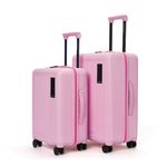 MOKOBARA The Transit Wave Set Of 2 Luggage|Small 54Cm & Medium 64Cm Pink Polycarbonate 8 Wheel Spinner Trolley Hardsided Suitcase With Built In Tsa Lock Travel Suitcase (Excuse Me)