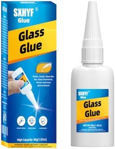 Sxhyf Glass Glue, 30g Super Glue for Glass Repair, Instant Bonding,for Glass, Glass Products, DIY Craft, Jewelry, Acrylic, Mirrors, Glass Adhesive, Clear Glue, Tacky Glue Quick Dry