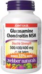 Webber Naturals Glucosamine Chondroitin MSM, Double Strength, 120 Tablets, Helps Relieve Joint Pain Associated with Osteoarthritis