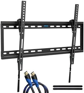 Pyle Tilting Wall Mount TV Bracket - Heavy Duty Universal Flat Screen TV Wall Mount - Mounts 42-84" LED/LOLED & Plasma TV Flat Screens - Large Tilt, VESA Mounting, 132 lbs Weight Capacity PYWM78