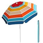 coclothy Beach Umbrella - 6.56FT Ar