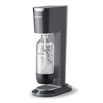 SodaStream Genesis Sparkling Water Maker Machine includes a 1 Litre Reusable BPA Free Water Bottle for Carbonating and 60 L CO2 Gas Cylinder - Black