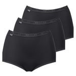 Sloggi Women's Basic+ Maxi Brief 3 Pack, Black, 30