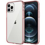 JETech Case for iPhone 12/12 Pro 6.1-Inch, Shock-Absorption Bumper Phone Cover, Anti-Scratch Clear Back (Rose Gold)