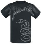 Metallica Black Album Faded Men T-Shirt Black L, 100% Cotton, Regular