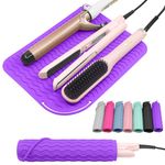 Suafrnut Plus Size Silicone Heat Resistant Mat, Portable Travel Hot Tools Pad Cover for Curling Iron, Flat Iron, Hair Straightener and Other Hair Styling Tools(12.0" x 9.0")