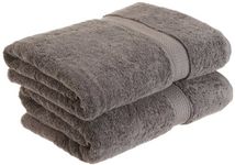 Superior 900 Gram Long-Staple Combed Cotton 2-Piece Bath Towel Set, Charcoal