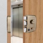 Godrej Rim Lock I Centaur EXS+ I 2C Deadbolt I for Inside/Outside Opening Door & Left/Right Handed Doors I 4 Keys I 15 Years Warranty I Manual Locking I Antique Brass Finish