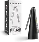 Belfans Bug Repellent Fan for Tables – Rechargeable, Soundless Fly Swatter with Holographic Blades – Portable Fan for Bees, Wasps & Outdoor Use