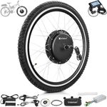 Voilamart 48V 1000W Electric Bicycle Conversion Kit 26IN Ebike 100mm Front Hub Motor Wheel Conversion Kit for Turn Pedal Bicycle Into Ebike (26IN Front Wheel with LCD)