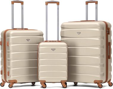 Flight Knight 3-Piece ABS Luggage Set – Lightweight 4-Wheel Suitcases