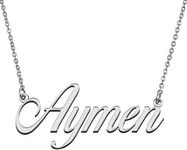 GR859C Personalized Heart Pendant Name Necklace for Her Aymen