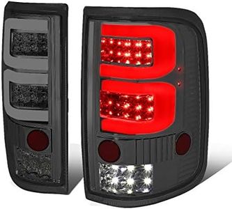 Auto Dynasty Pair of Smoke Lens Dual 3D LED Tube Bar Tail Lights Brake/Reverse Lamps Compatible with Ford F150 Lobo 04 05 06 07 08