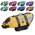 EMUST Life Jacket for Large Dogs, Dog Life Vest for Small/Medium/Large Dogs with Double Rescue Handles, High Reflective Dog Life Preserver for Swimming, L