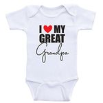 Heart Co Designs Heart Co Designs Great Grandpa Baby Clothes Love My Great Grandpa, Grandad, Grandfather (6mo-Short Sleeve, Grandpa)