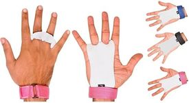 ULTRA FITNESS Kids Children Sizes gymnastic leather palm hand grips protectors junior (Pink, Small)