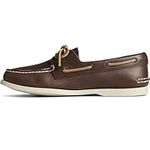 Sperry Men's Authentic Original 2-Eye Leather Boat Shoe, Classic Brown, 14 M US