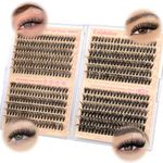 calphdiar Cluster Lashes 30D+40D+50D+60D Individual Eyelashes 480PCS Wispy Lashes Individual Cluster D Curl Eyelash Extensions 8-18MM Natural Volume Eyelash Clusters DIY Lash Extension for Beginners