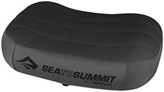 Sea to Summit - Aeros Premium Pillow L - Inflatable Travel Pillow - Soft & Comfy Brushed 50D Polyester - Lock System - Ultra-SIL Stuff Sack - for Backpacking - 42 x 30 x 13cm - Grey - 114g