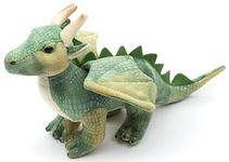 Uni-Toys - Dragon Green - 26 cm (Length) - Plush Fabulous Toy - Plush Toy, Cuddly Toy