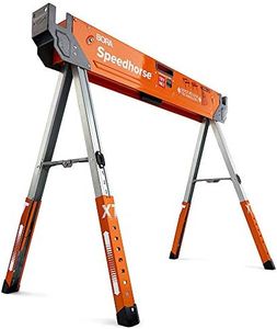 Bora Portamate Speedhorse XT Adjustable Height Sawhorse-Single Piece Stand with 30-36 inch adjustable Legs,Metal Top for 2x4,Heavy Duty Pro Bench Saw Horse for Contractors,Carpenters-PM-4550 Orange
