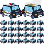 Kosiz 36 Pcs Police Party Decorations Police Themed Party Favors Treat Boxes Cop Themed Paper Snack Container Bulk Kids Badge Patrol Police Car Gift Box for Police Officer Birthday Party Supplies