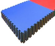 Foam Mats for the Gym 10 Pack of 1m x 1m x 2cm Red/Blue | Interlocking Floor Mats for Gym Equipment, Karate, Judo, Kickboxing, Yoga & More | Gym Mats for Home | Gym Mats for Garage | Camping Mats