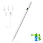 Stylus Pen for iPad with Palm Rejection, Active Stylus with Magnetic Rechargeable Digital Pencil for 2018-2021 Apple iPad 8/7/6 Gen/iPad Pro (11/12.9 inch)/iPad Mini 5/iPad Air Gen 4/3