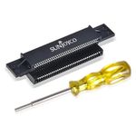 SUNJOYCO 72 Pin NES Connector, NES Cartridge Slot Replacement with 3.8mm Screwdriver Bit for Nintendo Console NES 8 Bit