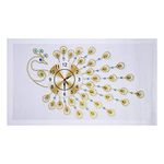 Diamond Painting DIY 5D Special Shape Rhinestones, ABEUTY Gold Peacock Clock, Partial Drill Crystal Diamond Art Kits