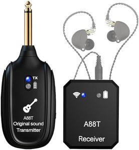 INGPARTNER Wireless in Ear Monitor System 2.4GHz Wireless IEM System with Transmitter, Clip on Receiver Auto-Pairing in-Ear Monitoring for Studio, Guitar, DJ, Live Performance (A88T)