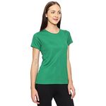 Urban Komfort Women Workout Shirts Short Sleeve Athletic Running Gym T-Shirts Yoga Top Split Back (Small, Green)