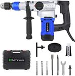 Professional Rotary Hammer Drill 1080W, Vibration Control & Safety Clutch 4500RPM Multifunctional Electric Hammer Power Drill Breaker 4 Modes Drilling 6 Variable Speed,Chisels and Drill Bits with Case