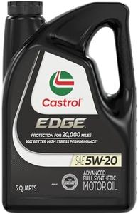 Castrol Edge 5W-20 Advanced Full Synthetic Motor Oil, 5 Quarts