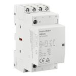 Heschen Household AC Contactor, HS1-25, 4 Pole 2NO 2NC, AC 220V/240V Coil Voltage, 35mm DIN Rail Mount