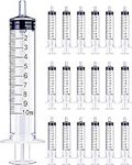 HaBeuniver 10ml Luer Slip Syringe with Measurement - 30 Pack - Bulk package, Disposable - Plastic Syringe for Scientific Labs, Feeding Pets, Refilling and Measuring Liquids