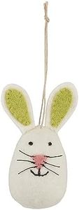 Mud Pie Felt Wool Egg Hangers, Green; 3" H