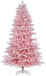 WeRChristmas Pink Sugar Snow Flocked Christmas Tree, 7 ft / 210 cm