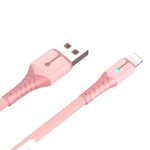 Fronix Silicon Braided USB Data Sync & 3A Charging Cable for iPhones, iPad Air, iPad Mini, iPod Nano and iPod Touch (1 Mtr Pack of 1, Pink)