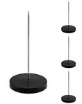 QWORK® 4 Pcs Desk Receipt Holder, Spike Stick Receipts Check Bill Fork Restaurant Check Spindle, Straight Rod Paper Holder, 5.5inch, Black