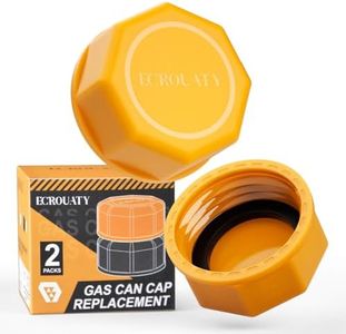 ECROUATY Gas Can Cap, Gas Can Cap Replacement for Most 1/2/3/5 Gallon Gas Cans, Durable Coarse Thread Gasoline Can Solid Caps for Storage Transportation, Fuel Leak Prevention (Pack of 2, Yellow)