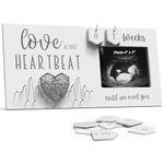 Baby Sonogram Picture Frame with Countdown Weeks - Standard 4"x3" Ultrasound Photo - Pregnancy Announcements Ideas - Gender Reveal Baby-Shower Gift - New Mom Expecting Parents to Be Keepsake Gifts