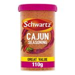 Schwartz Cajun Seasoning Drum 110 G | Taste of Louisiana | Spicy Heat | With Chilli Powder, Allspice and Thyme | Versatile Spice, Elevates Dishes | Perfect for Adding to Rice, Chicken & Potatoes