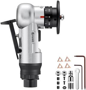 EYPINS Mini Air Chamfer Tool - Handheld Pneumatic Chamfering Machine with 45° Angle, 30,000 RPM, 1/4" Air-Powered Surface Trimming Beveling Deburring Tool for Metal, Stainless Steel, Wood (C/R Blade)