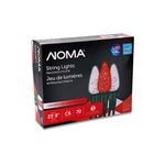 NOMA C6 LED Christmas Lights | 70 Red & Pure White Bulbs | 23.8 Ft. String Light | UL Certified | Indoor & Outdoor