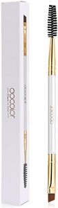 Docolor Eyebrow Brush Duo Eyebrow Spoolie Professional Angled Eye Brow Brush Perfect for Lining and Shaping Brows, Spoolie for Brows or Lashes White