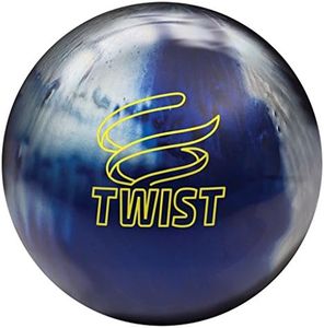 Brunswick Bowling Twist Reactive Ball, Blue/Silver, Size 12