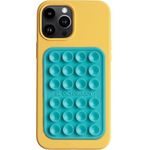 OCTOBUDDY - Silicone Suction Phone Case Adhesive Mount - Hands-Free, Strong Grip Holder for Selfies & Videos - Durable, Easy to Use - iPhone & Android Compatible - 2.25″ x 3.25″, Pastel Turquoise